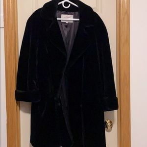 Vintage Black Faux Fur Coat